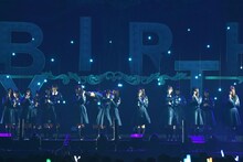 渡辺梨加が担がれて登場する「キミガイナイ」のオープニングシーン。