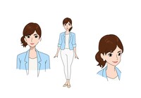 アニメ版の松尾由美子アナウンサー。