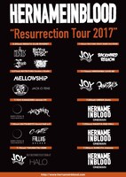 「HER NAME IN BLOOD “Resurrection Tour 2017”」フライヤー