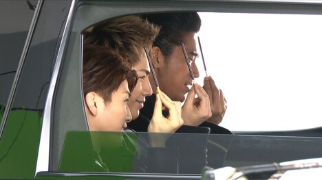 CM撮影中の様子。