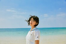 サイダーガールの新イメージキャラクターとなった池間夏海。