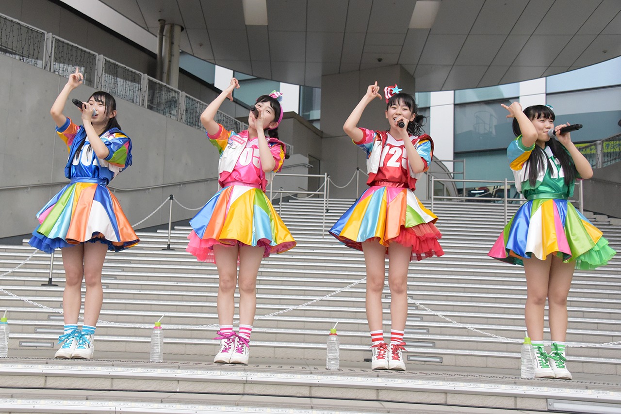 ときめき▽宣伝部「ときめき▽宣伝部～5th SEASON～メジャーセカンドシングル リリースイベント」東京・ダイバーシティ東京プラザ フェスティバル広場公演の様子。