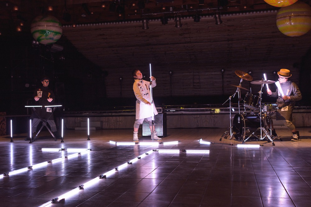 H ZETTRIO「Fiesta」ミュージックビデオ撮影時の様子。