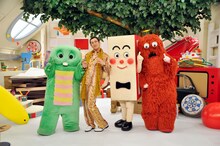 左からガチャピン、ピコ太郎、Pちゃん、ムック。(c)BSフジ