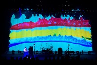 マーブリングを披露する大胡田なつき（Vo）。（Photo by Yosuke Torii, Miku Nakajima）