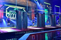 「究極の男は誰だ!? 最強スポーツ男子頂上決戦」ハードジャンパーの様子。 (c)TBS