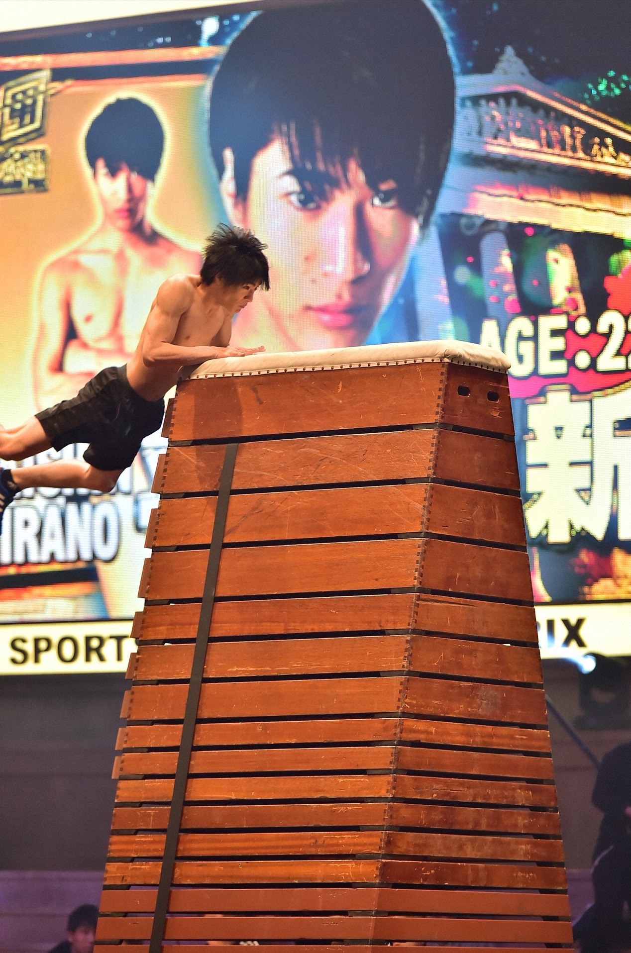「究極の男は誰だ!? 最強スポーツ男子頂上決戦」モンスターボックスの様子。 (c)TBS