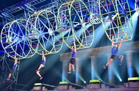 「究極の男は誰だ!? 最強スポーツ男子頂上決戦」アルティメットホイールの様子。 (c)TBS