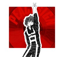 米津玄師「ピースサイン」ヒーロー盤ジャケット (c)堀越耕平 / 集英社・僕のヒーローアカデミア製作委員会