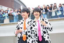 板垣瑞生と佐野勇斗。（撮影：笹森健一）