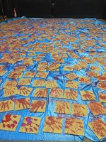 偶想Drop「Painfully violent」ジャケットの加工中の様子。