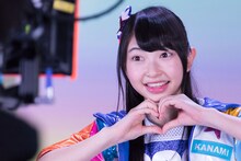 ときめき▽宣伝部「どどどどどりーまー」のミュージックビデオ撮影時の辻野かなみ。