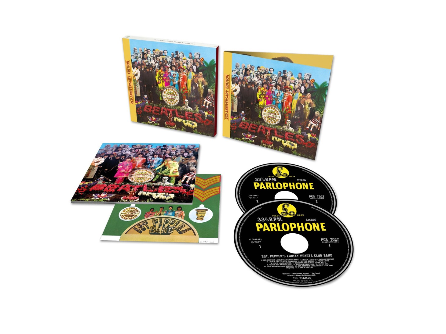 The Beatles「Sgt. Pepper's Lonely Hearts Club Band」50周年記念エディション2CD盤パッケージ内容