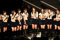 東京・AKB48劇場にて行われた「AKB48 49thシングル選抜総選挙」速報発表でのHKT48メンバー。(c)AKS