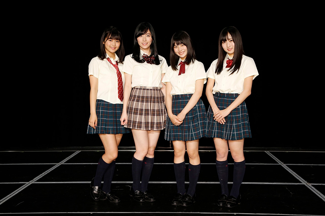 左から北野瑠華、松井珠理奈、小畑優奈、矢作有紀奈。(s)AKS