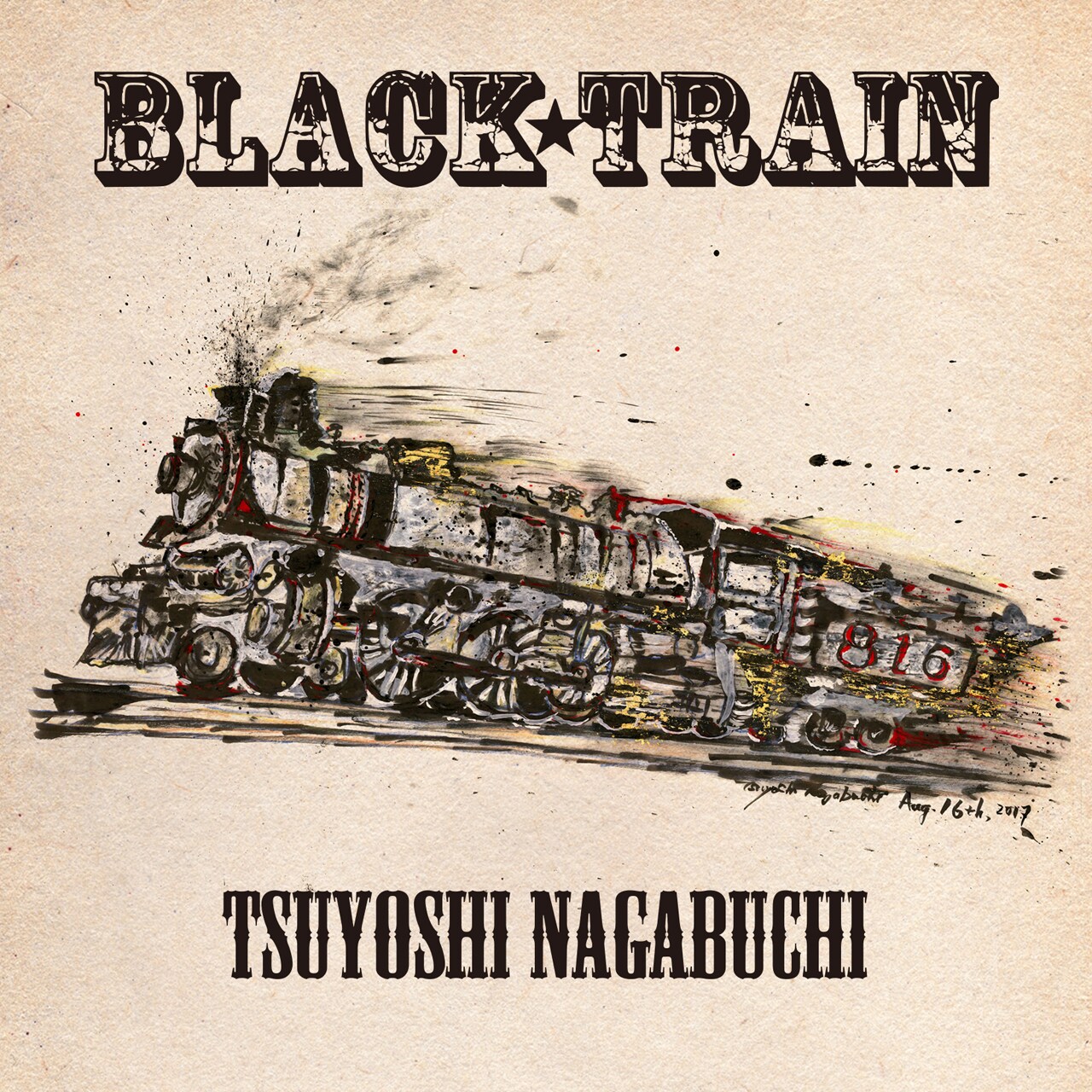 長渕剛「BLACK TRAIN」ジャケット - アメリカに降り立つ長渕剛