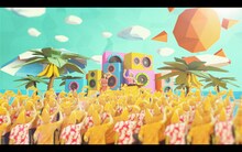 angela「全力☆Summer!」ミュージックビデオのワンシーン。