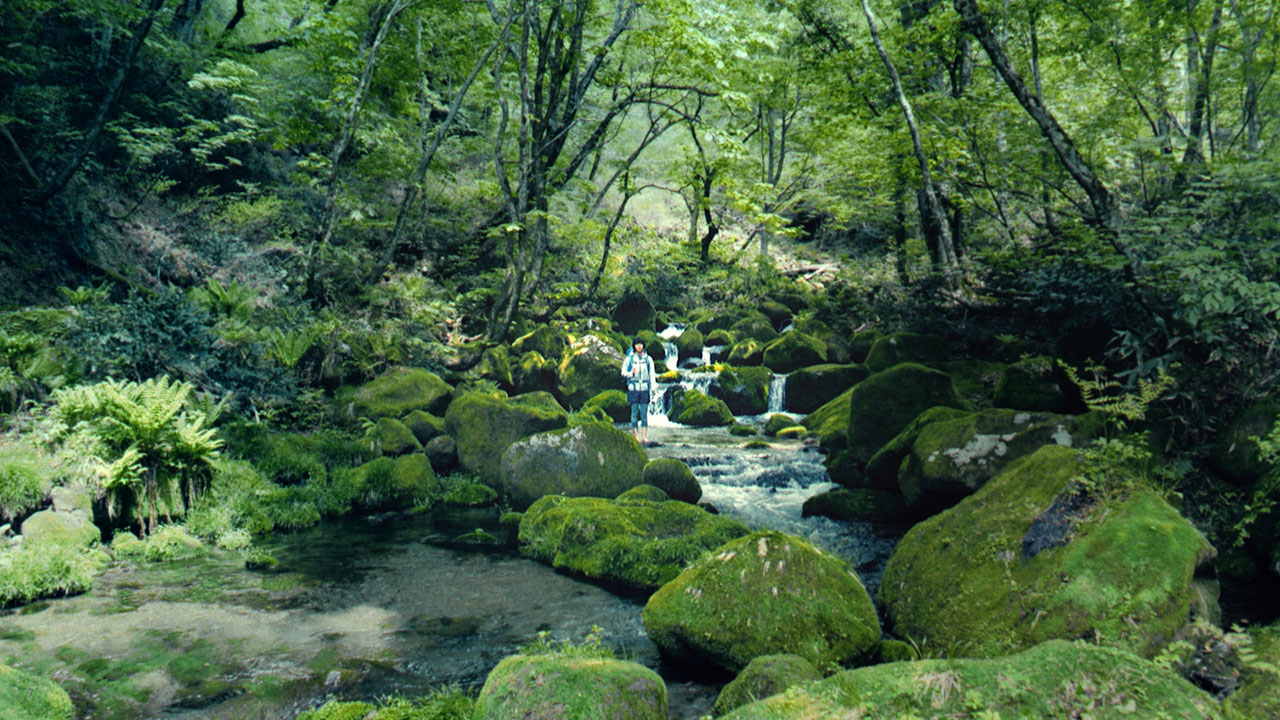 「サントリー天然水」新CM「水の山行ってきた 奥大山」編のワンシーン。