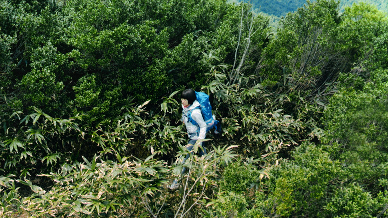 「サントリー天然水」新CM「水の山行ってきた 奥大山」編のワンシーン。