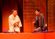 桂雀々と明石家さんま。（撮影：武藤奈緒美）