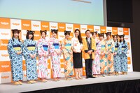 「じゃらん」新CM発表会の様子。