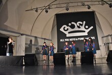 「BiSHのジャイチャレ」結果発表の様子。