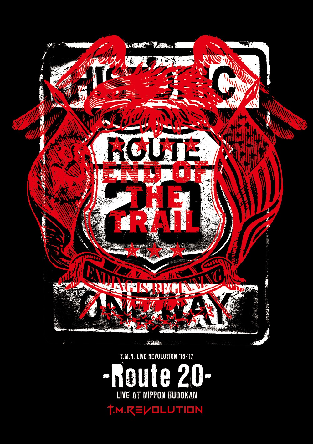 T.M.Revolution「T.M.R. LIVE REVOLUTION'16-'17 -Route 20- LIVE AT NIPPON BUDOKAN」DVDジャケット