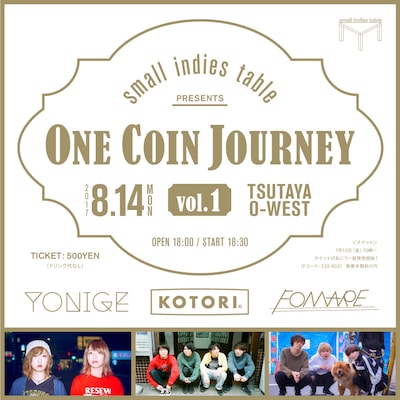 「small indies table presents ONE COIN JOURNEY vol.1」告知ビジュアル
