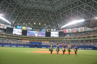 「マイナビオールスターゲーム2017」初日オープニングセレモニーの様子。