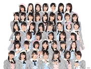 AKB48チーム8。最上段の真ん中が佐藤七海。