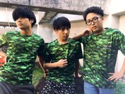 枝豆柄Tシャツ着用のSAKANAMON。