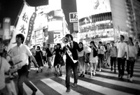 街頭演説の様子。