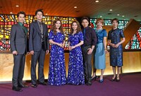 舞台「ビューティフル」開幕直前記者会見の様子。