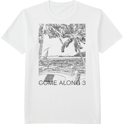 「COME ALONG　3」のジャケットを使ったTシャツデザイン。