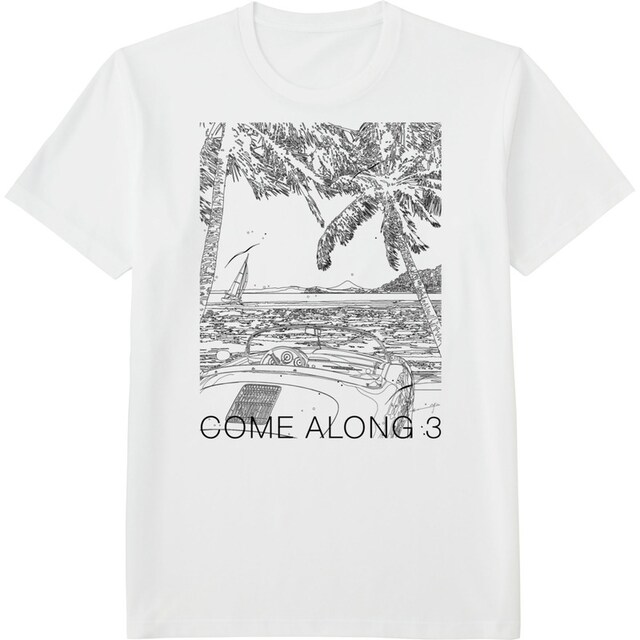 「COME ALONG　3」のジャケットを使ったTシャツデザイン。