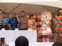 「みやざきグルメとランタンナイト」のオープンニング点灯式の様子。 （写真提供：エイベックス）