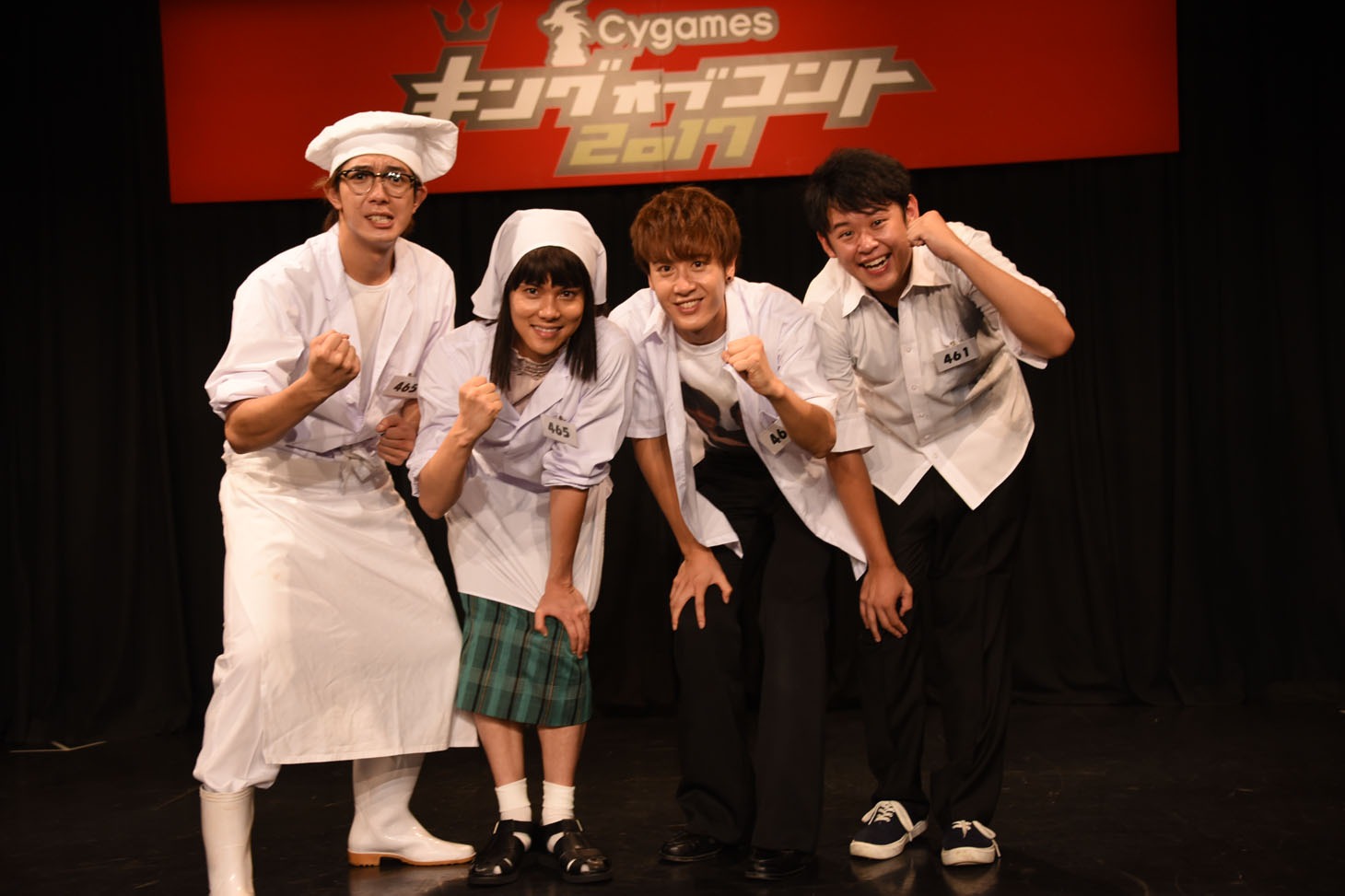 左から田村侑久、水野勝、土田拓海、酒井直斗。