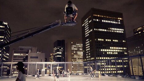 SPYAIR「MIDNIGHT」ミュージックビデオの撮影風景。