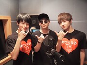 左から敦貴(α-X's)、工藤大輝(Da-iCE)、遥城(α-X's)。