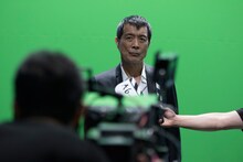 矢沢永吉が出演する「リネージュ2 レボリューション」テレビCM撮影時の様子。