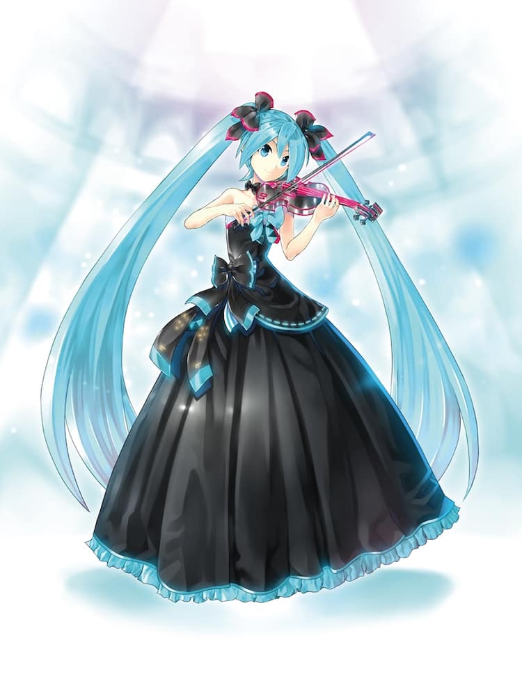 Keiが黒ドレス姿のミク描いた 初音ミクシンフォニー ビジュアル 音楽ナタリー