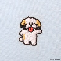 モコゾウ 刺繍Tシャツの刺繍部分。