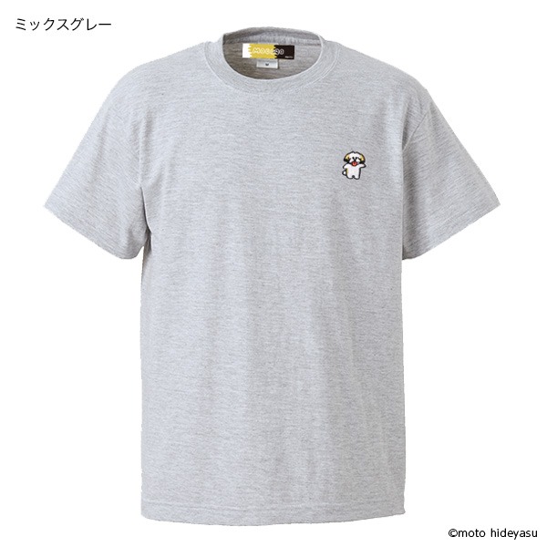 モコゾウ 刺繍Tシャツ（ミックスグレー）