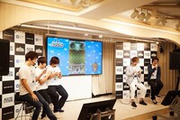 「戦国アクションパズルゲームDJノブナガ」制作発表イベントの様子。