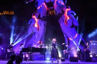 「実物大ユニコーンガンダム立像」オープニングセレモニーの様子。