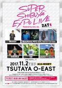 「SUPER SHIBUYA EXPO LIVE Powered by mixi, Inc.」11月2日オールナイト公演フライヤー