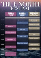 「TRUE NORTH FESTIVAL」タイムテーブル
