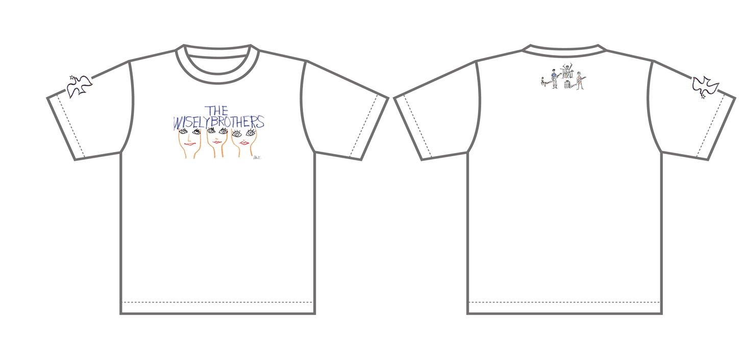 The Wisely Brothers「The Letter」とセット販売されるTシャツのデザイン。