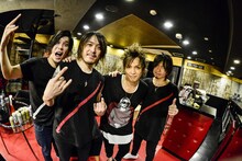 左からu:zo（B）、Ryo Yamagata（Dr）、INORAN（Vo, G）、Yukio Murata（G）（Photo by RUI HASHIMOTO［SOUND SHOOTER］）