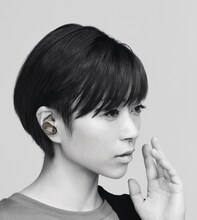 宇多田ヒカルが出演するソニー「ノイキャンワイヤレス」広告グラフィック。